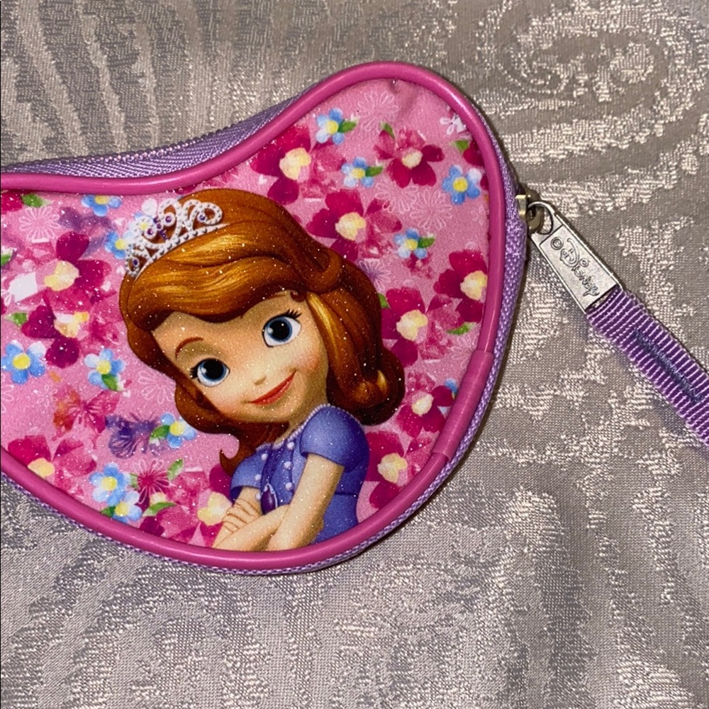 Pink Heart-Shaped Disney Princess Wristlet